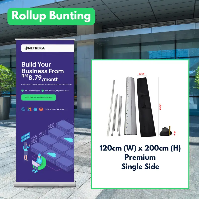 Rollup Bunting Premium 120cm x 200cm